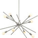 Astra 8 Light 42 inch Brushed Nickel Chandelier Ceiling Light, Design Series