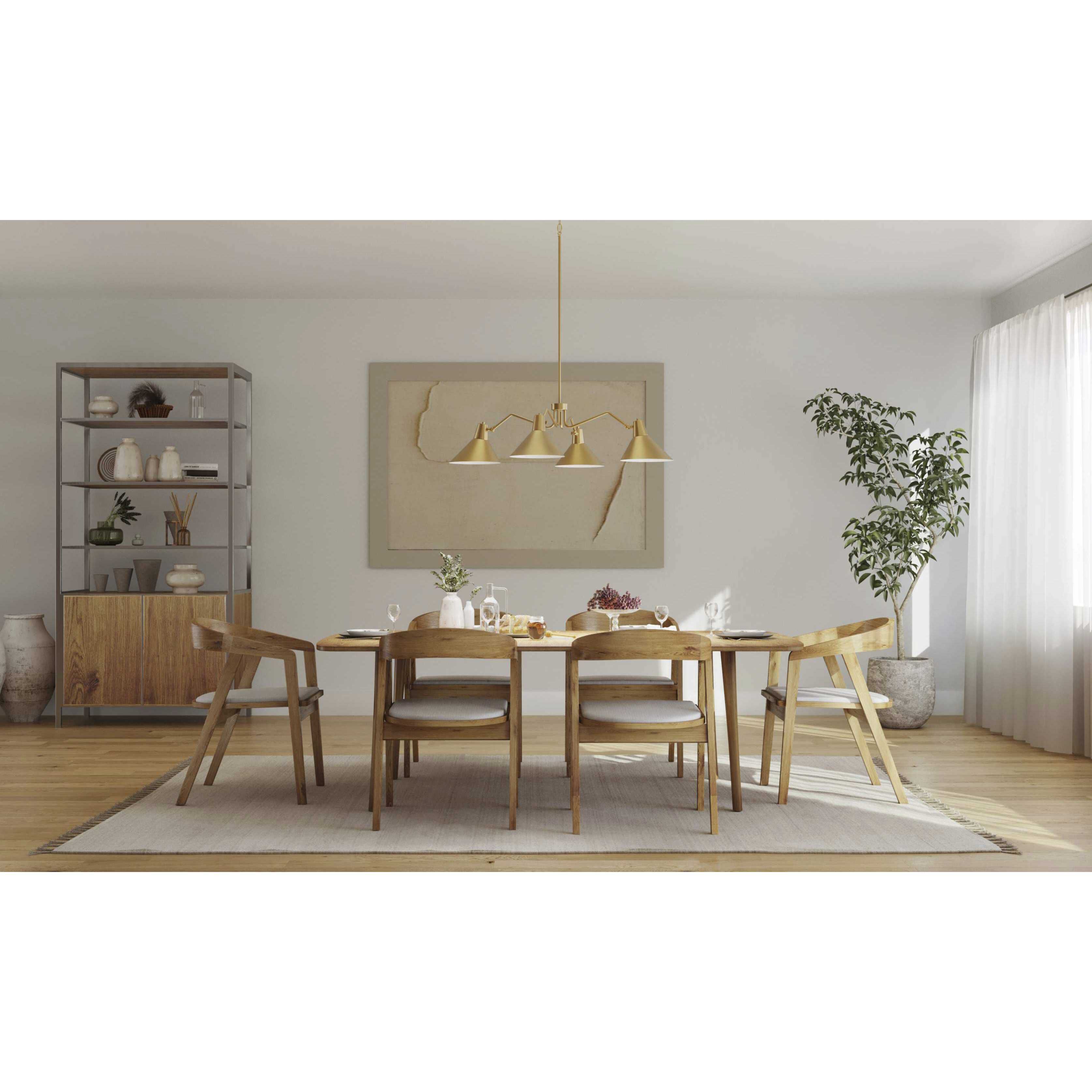 Trimble 4 Light 54.12 inch Brushed Bronze Chandelier Ceiling Light, Design Series