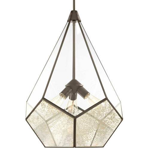 Cinq 3 Light Antique Bronze Pendant Ceiling Light, Design Series