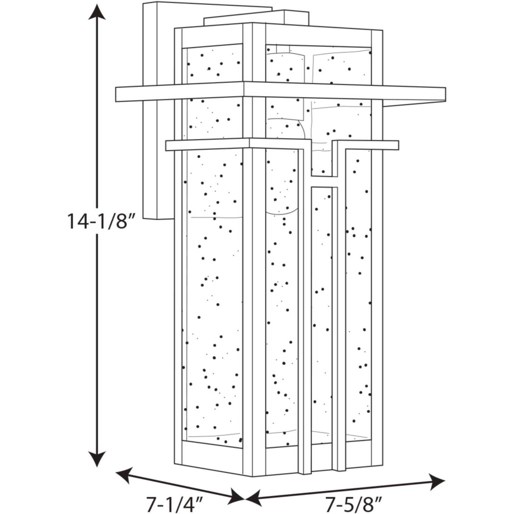 Boxwood 1 Light 14 inch Antique Bronze Outdoor Wall Lantern, Medium