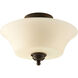 Applause 2 Light 14 inch Antique Bronze Flush Mount Ceiling Light