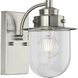 Northlake 1 Light 5.87 inch Brushed Nickel Bath Light Wall Light