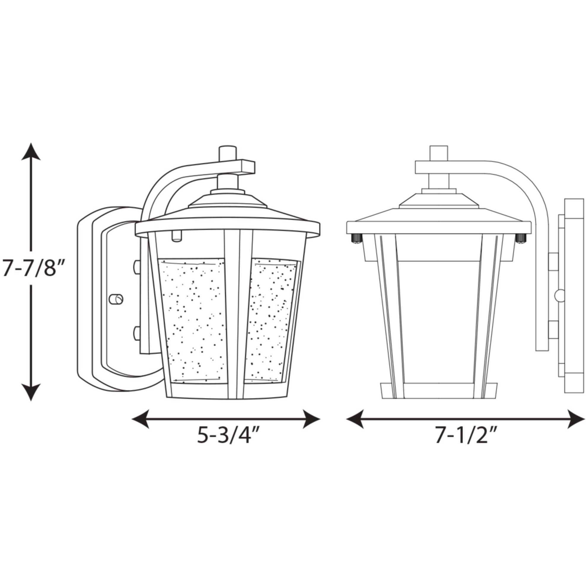 East Haven LED LED 8 inch Textured Black Outdoor Wall Lantern, Small, Progress LED