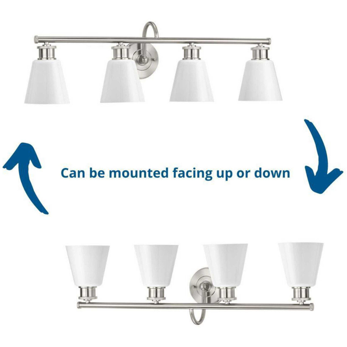 Ashford 4 Light 34 inch Brushed Nickel Bath Vanity Wall Light