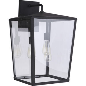 Olsen 3 Light 24 inch Midnight Outdoor Wall Lantern