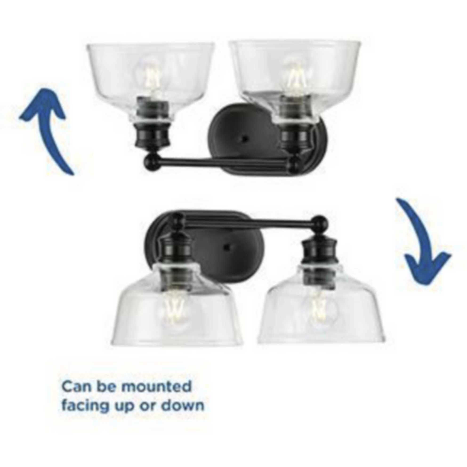 Singleton 2 Light 17 inch Matte Black Bath Vanity Wall Light