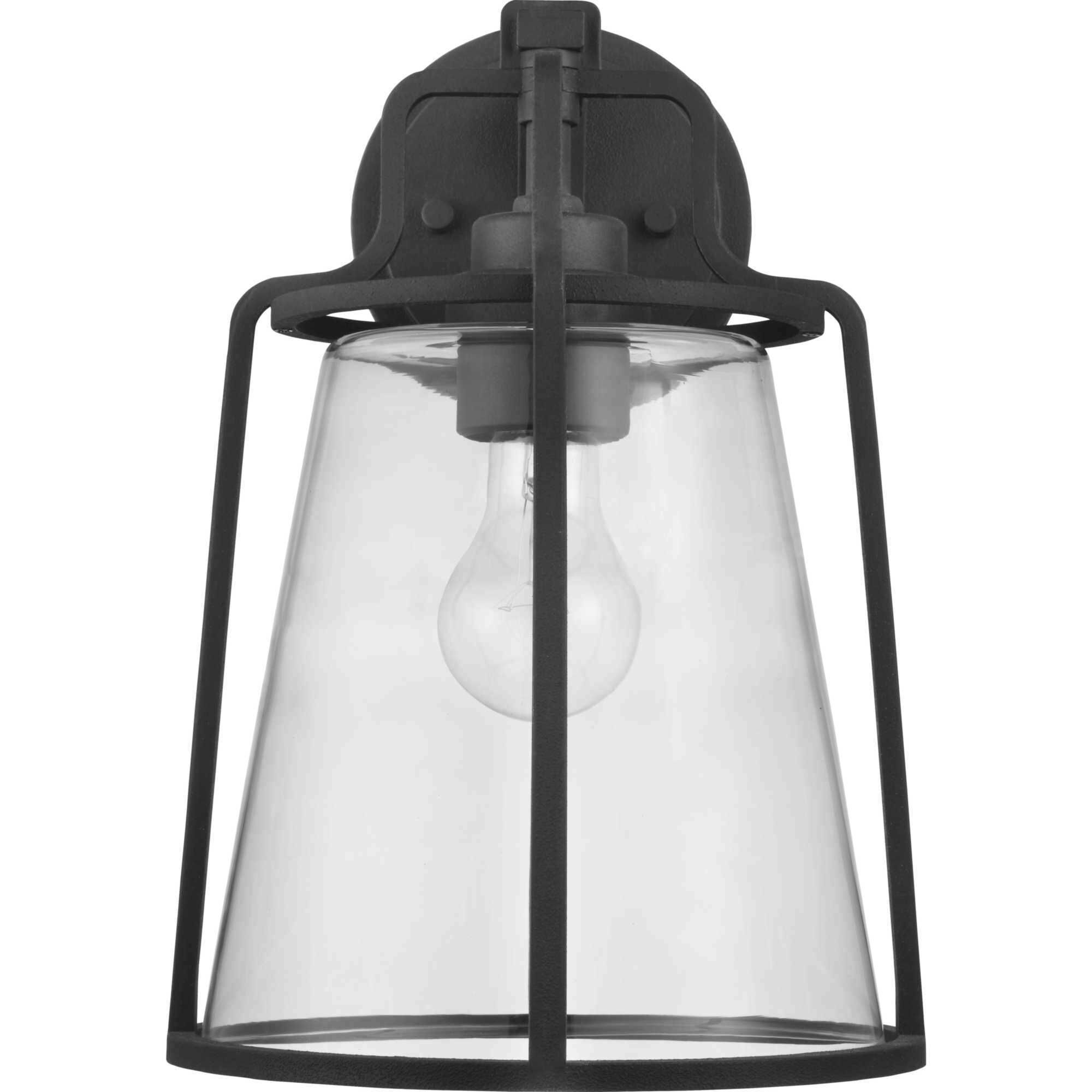 Benton Harbor 1 Light 13 inch Textured Black Outdoor Wall Lantern, with DURASHIELD, Large