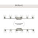 Replay 6 Light 48 inch Brushed Nickel Bath & Vanity Light Wall Light