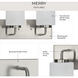 Merry 2 Light 12 inch Brushed Nickel Bath Vanity Wall Light