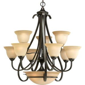 Torino 9 Light 32 inch Forged Bronze Chandelier Ceiling Light in Tea-Stained