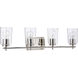 Adley 4 Light 32 inch Polished Nickel Bath Vanity Wall Light
