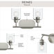 Reines 2 Light 14.75 inch Brushed Nickel Bath Vanity Wall Light