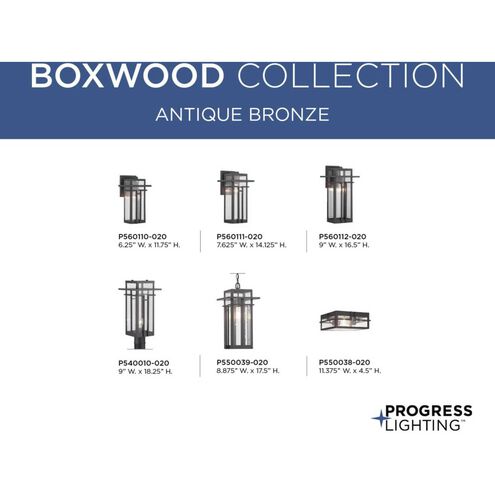 11-in W Rustic Bronze Outdoor Flush Mount Light 11-in W Rustic Bronze Outdoor Flush Mount Light