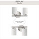 Replay 2 Light 13 inch Brushed Nickel Bath Vanity Wall Light