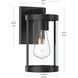 Kagen 1 Light 10 inch Matte Black Outdoor Wall Light
