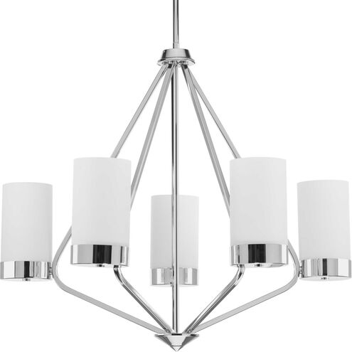 Elevate 5 Light 27 inch Polished Chrome Chandelier Ceiling Light, Design Series