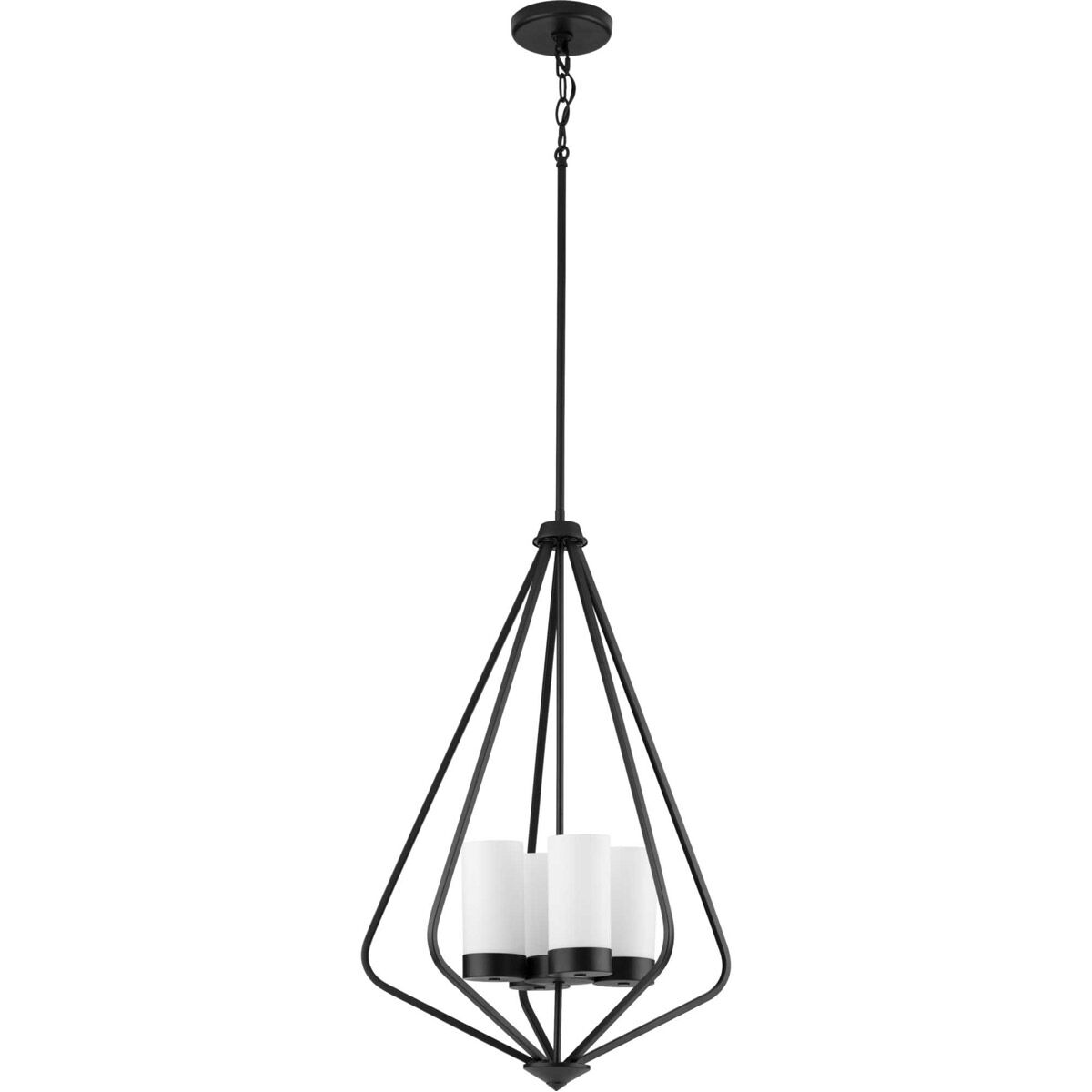 Elevate 4 Light 20 inch Matte Black Foyer Pendant Ceiling Light, Design Series