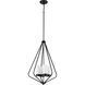 Elevate 4 Light 20 inch Matte Black Foyer Pendant Ceiling Light, Design Series