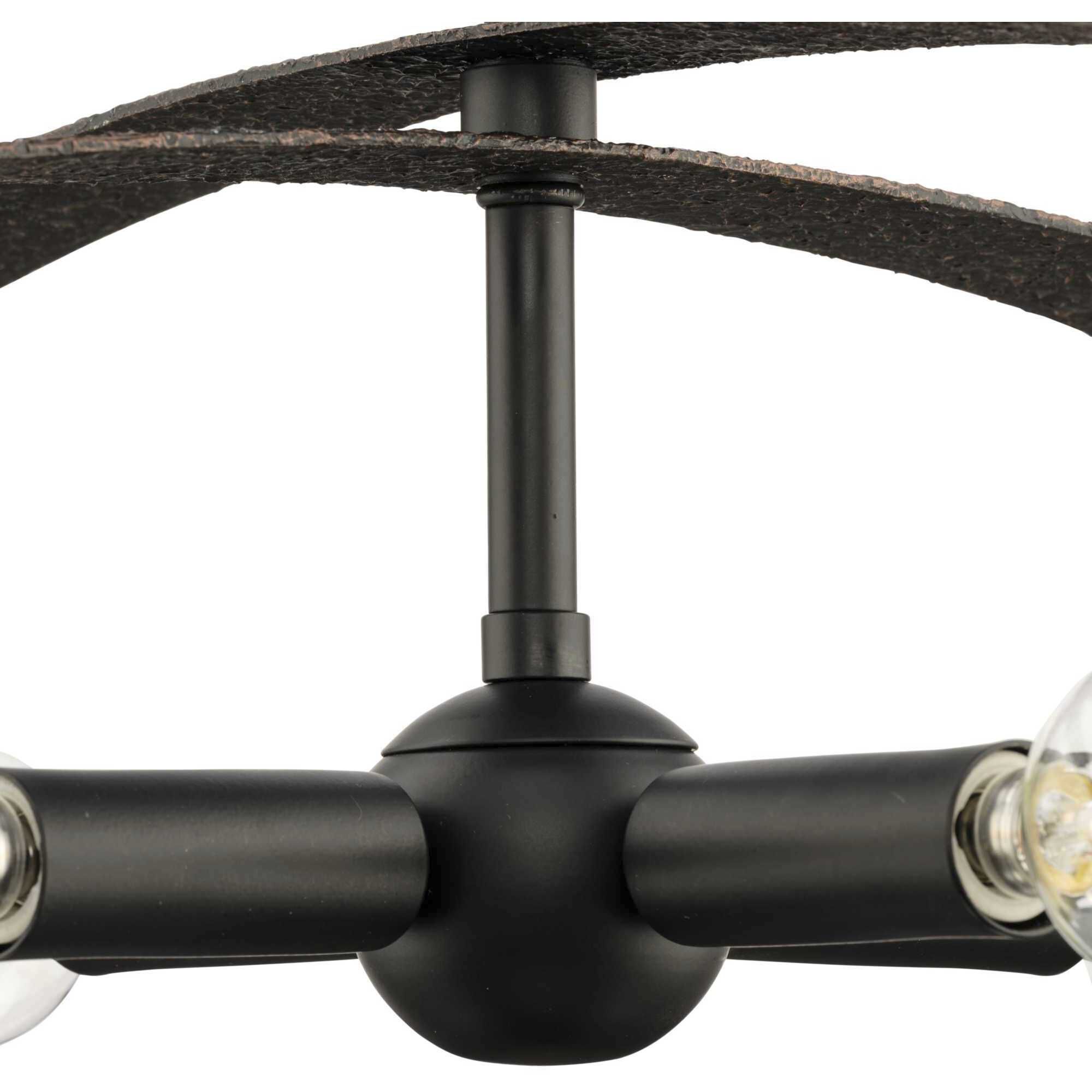 Allegheny 4 Light 24 inch Matte Black Semi-Flush Mount Ceiling Light, Design Series