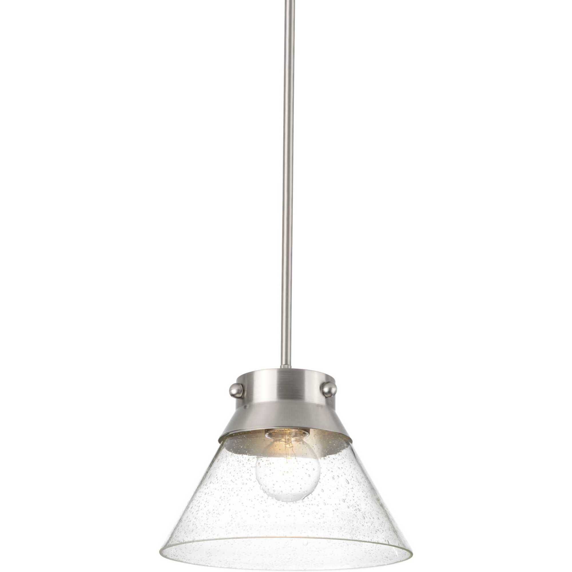 Point Dume™ Tapia Trail 1 Light 11.75 inch Brushed Nickel Semi-Flush Convertible Ceiling Light, Design Series