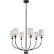 Bonita 6 Light 31 inch Matte Black Foyer Chandelier Ceiling Light, Design Series