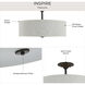 Inspire 3 Light 18 inch Antique Bronze Semi-Flush Mount Ceiling Light