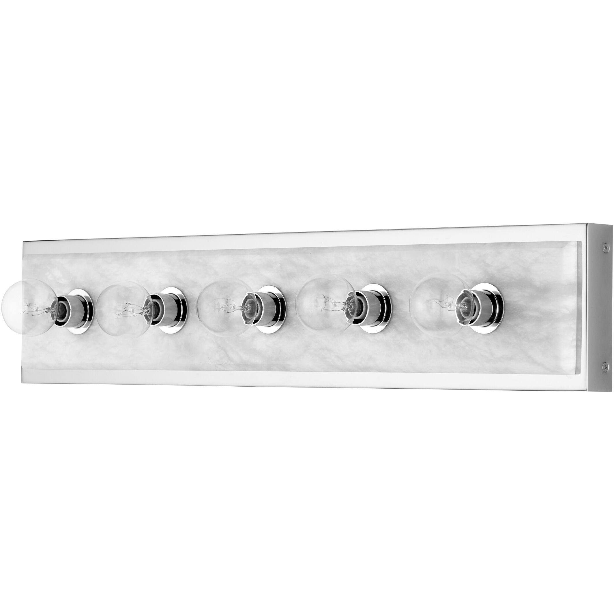 Berdine 5 Light 5 inch Natural/Polished Nickel Bath Bar Wall Light, Large