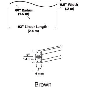 MonoRail Antique Bronze Rail S Curve Ceiling Light in Brown
