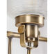 Archie 4 Light 35.5 inch Vintage Brass Bath Vanity Wall Light