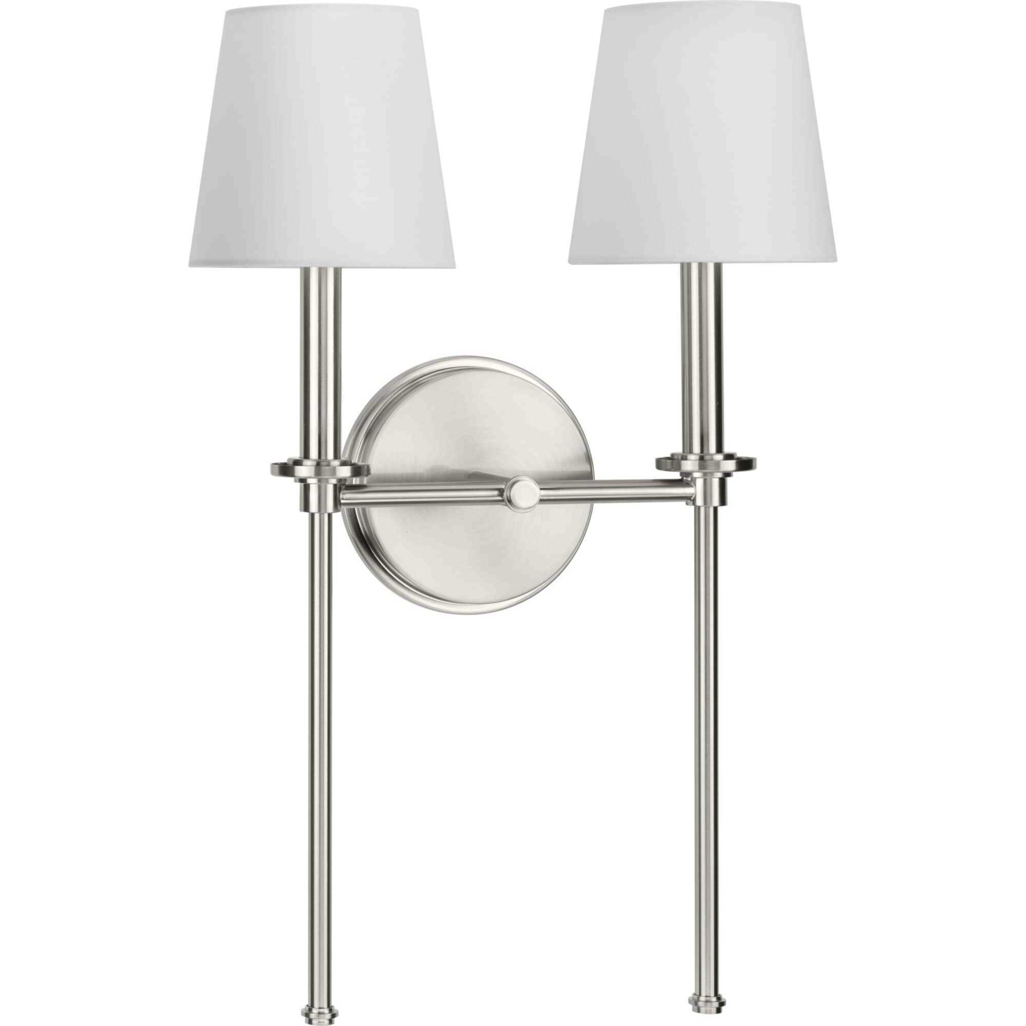 Elara 2 Light 4 inch Brushed Nickel Wall Bracket Wall Light