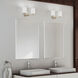 Replay 2 Light 13 inch Brushed Nickel Bath Vanity Wall Light