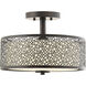 Mingle LED LED 14 inch Antique Bronze Semi-Flush Mount Ceiling Light, Progress LED