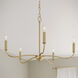 Ilia 5 Light 28 inch Brushed Gold Chandelier Ceiling Light