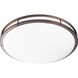 Modular Fluorescent 3 Light 32 inch Urban Bronze Flush Mount Ceiling Light in Circline Fluorescent