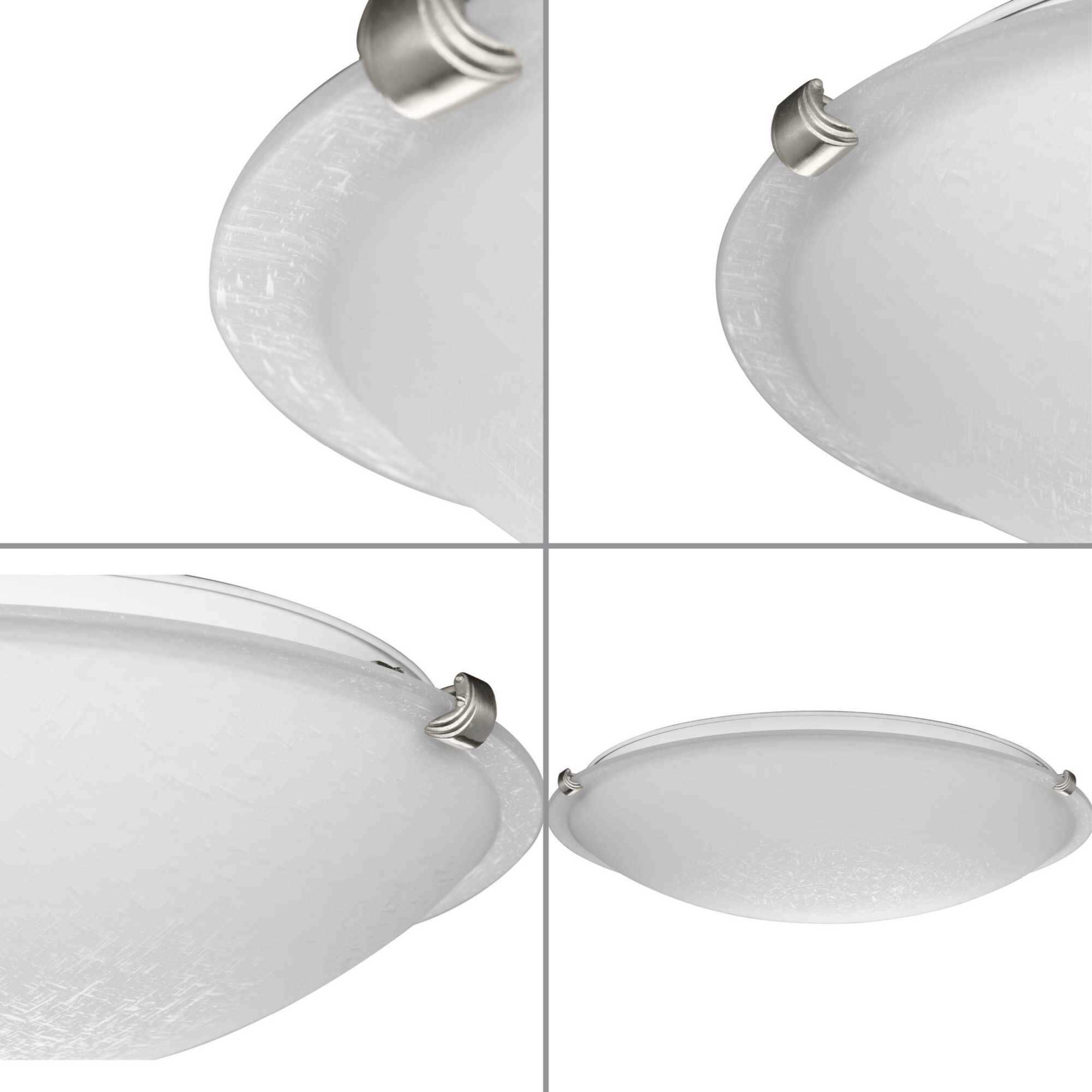Linen Dome 4 Light 20.13 inch Brushed Nickel Flush Mount Ceiling Light