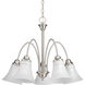 Tally 5 Light 25 inch Brushed Nickel Chandelier Ceiling Light