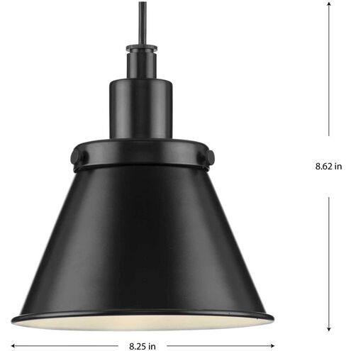 Hinton 1 Light 8.25 inch Matte Black Mini-Pendant Ceiling Light