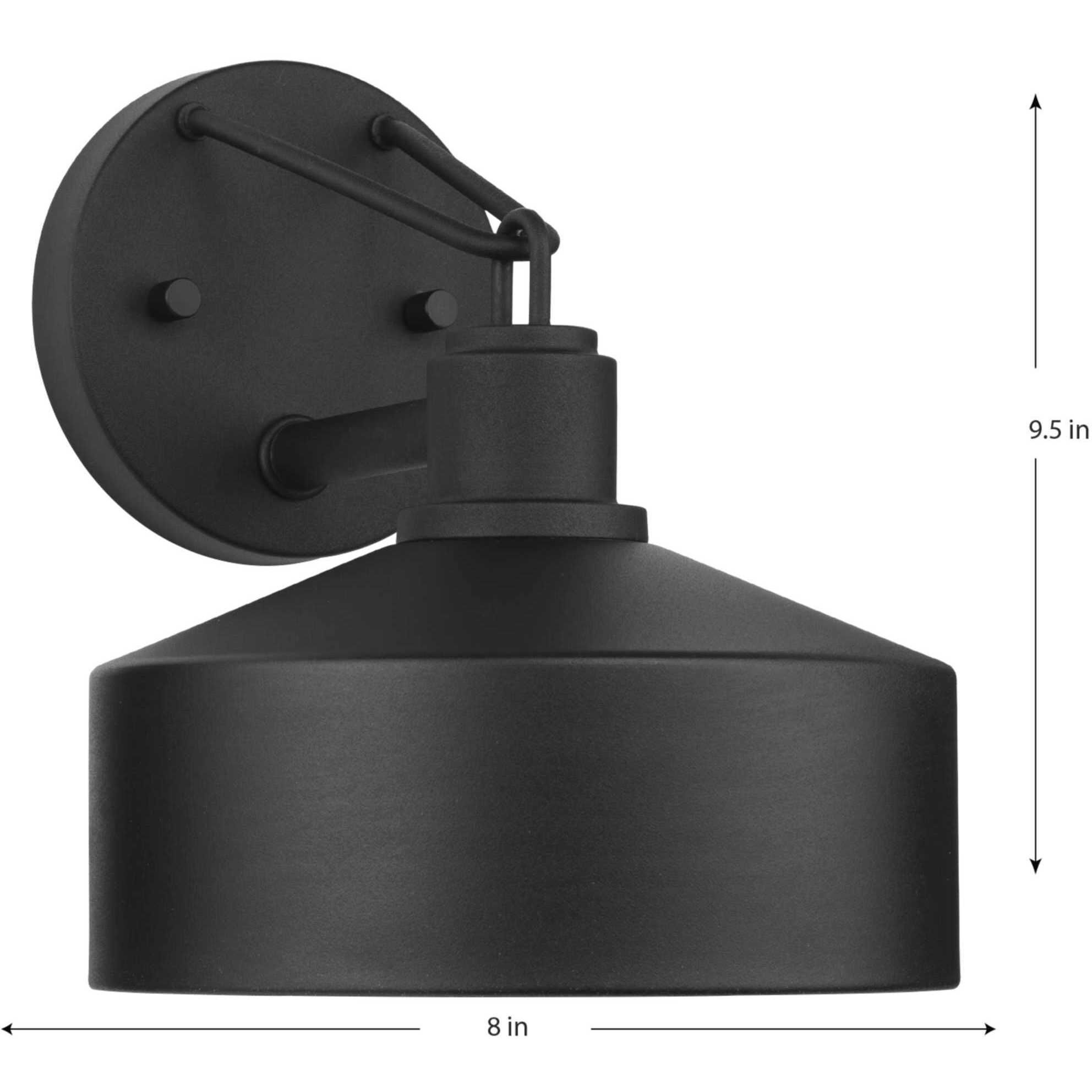 Precinct 1 Light 9.5 inch Textured Black Outdoor Wall Lantern