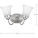 Fluted Glass 2 Light 11.75 inch Brushed Nickel Bath Vanity Wall Light in Etched