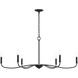 Ilia 6 Light 42.25 inch Matte Black Chandelier Ceiling Light