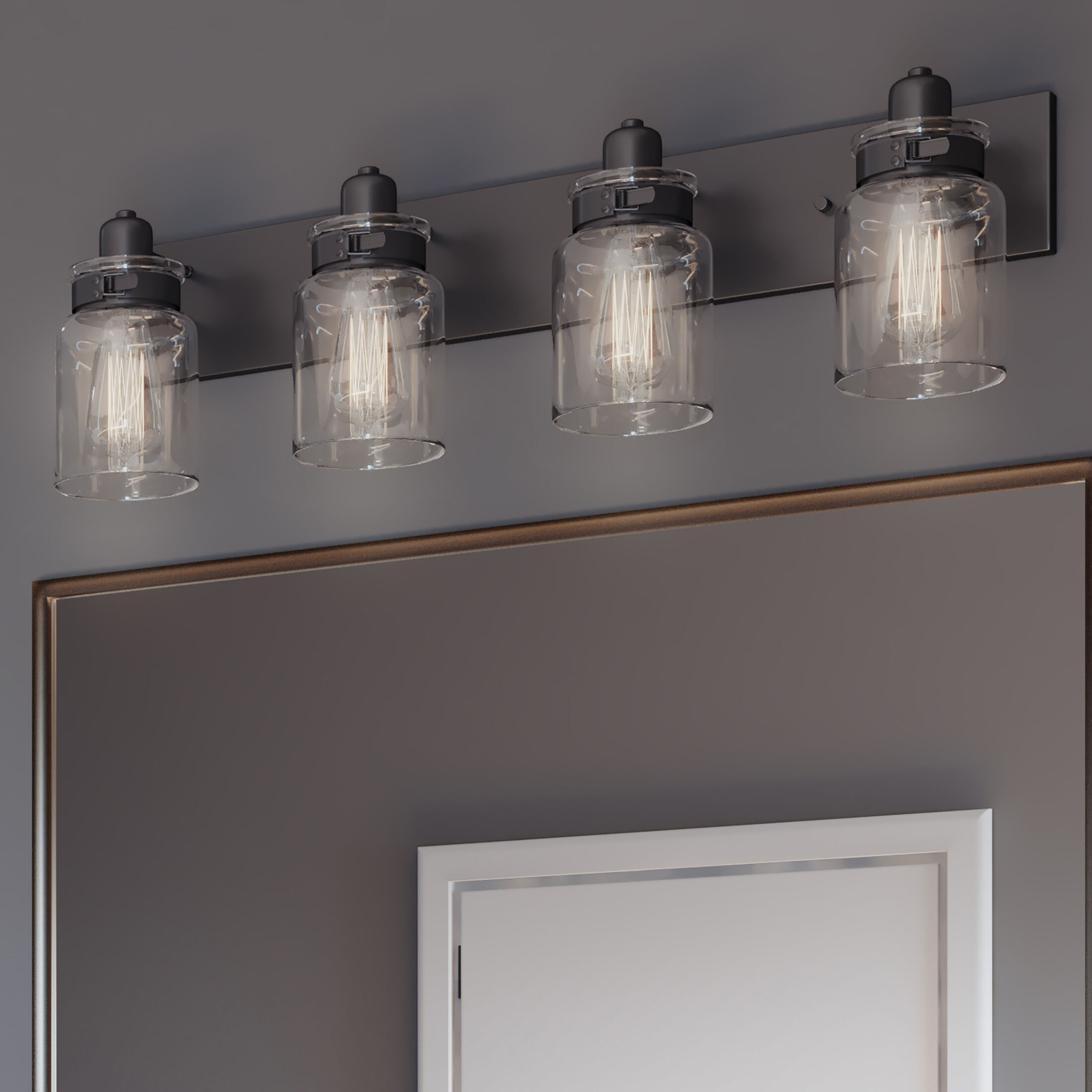 Calhoun 4 Light 30 inch Antique Bronze Bath Vanity Wall Light