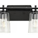 Adley 6 Light 49 inch Matte Black Bath Vanity Wall Light