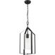 Vertex 1 Light 12 inch Matte Black Foyer Light Ceiling Light