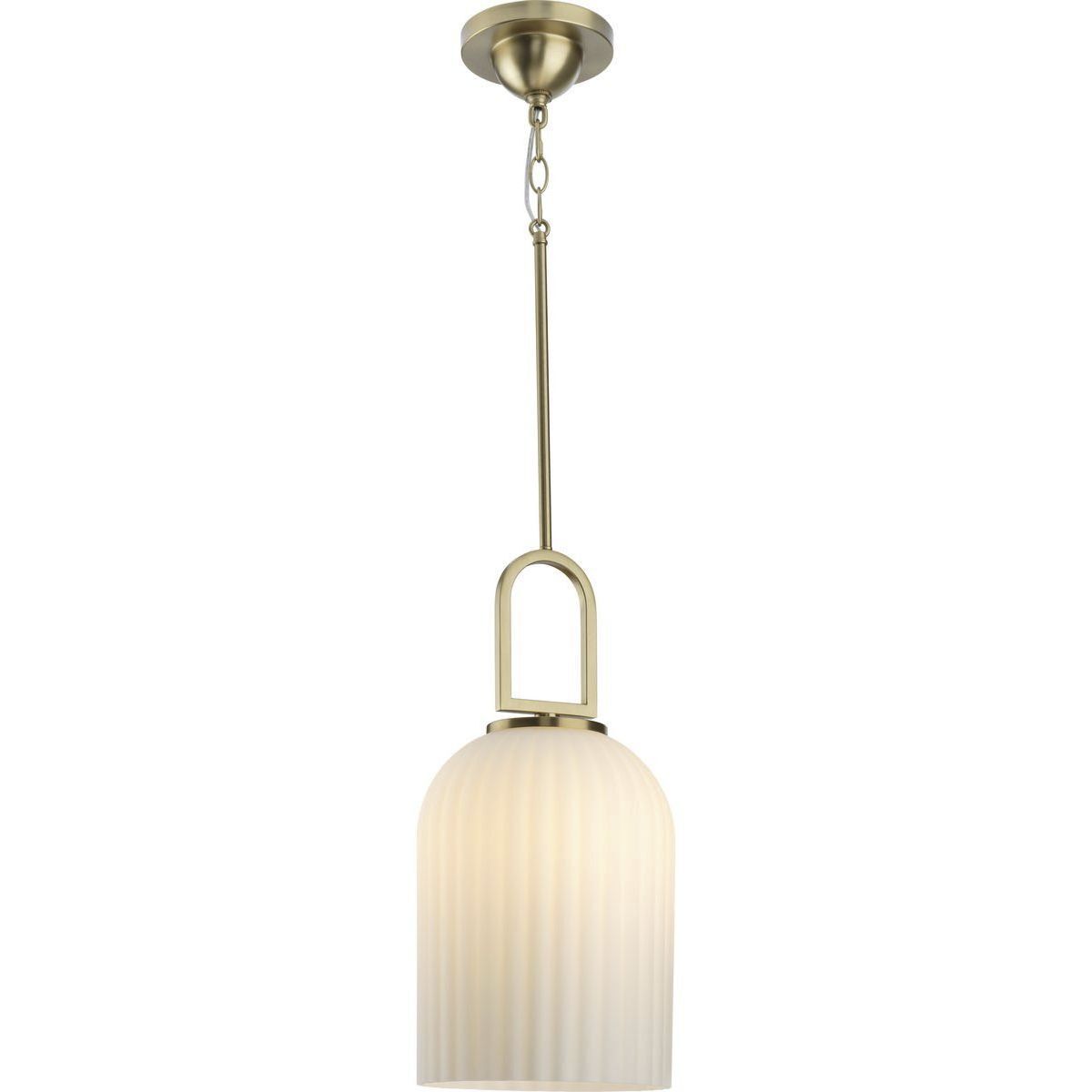 Stanza 1 Light 10.25 inch Brushed Gold Pendant Ceiling Light