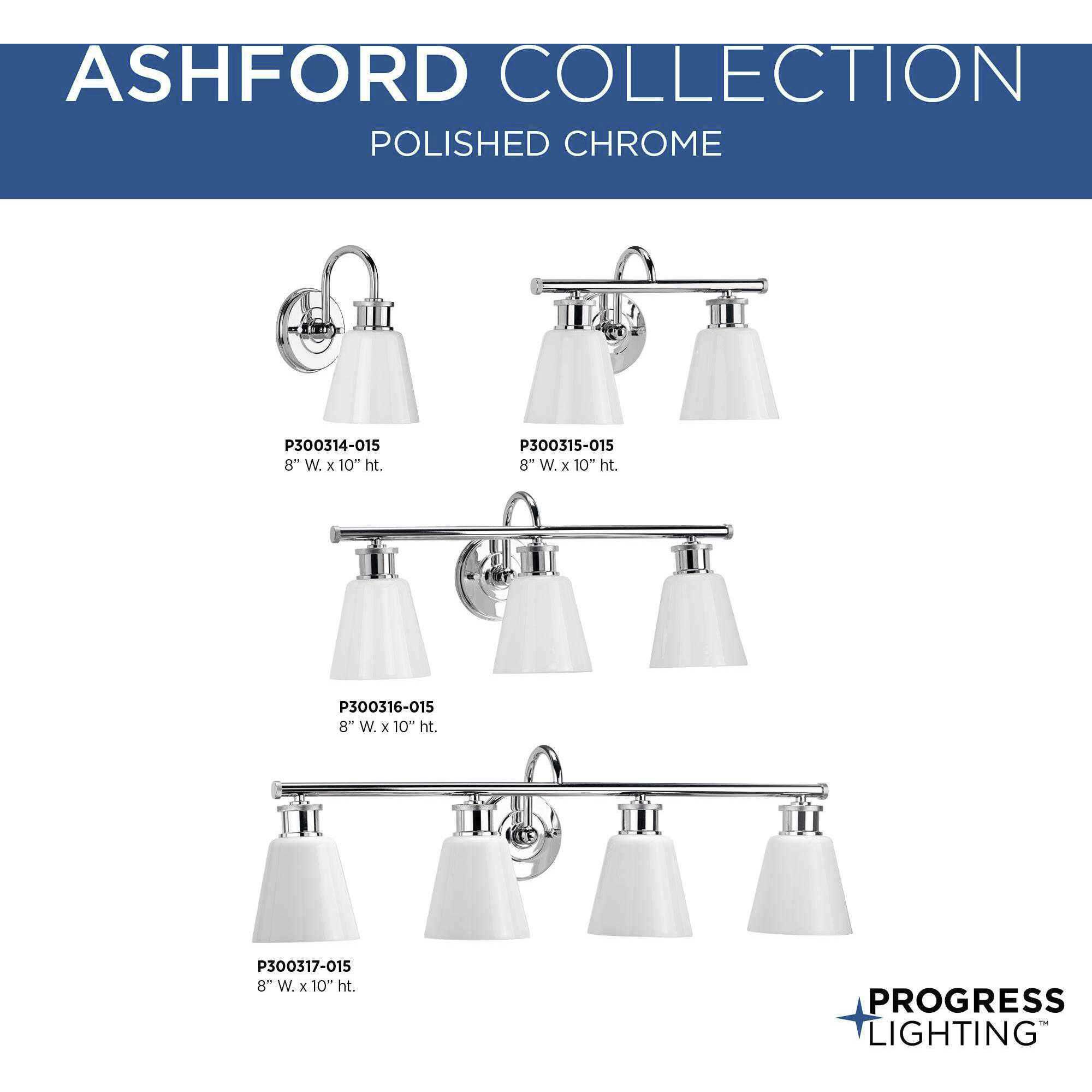 Ashford 3 Light 24 inch Polished Chrome Bath Vanity Wall Light