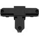 Alpha Trak 120 Black Track Inside-Right Polarity T Connector Ceiling Light