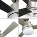 Trevina V 52 inch Painted Nickel with Silver/Matte Black Blades Ceiling Fan