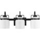 Fessler 3 Light 21.12 inch Matte Black Bath Light Wall Light