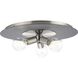 Trimble 3 Light 18 inch Brushed Nickel Flush Mount Ceiling Light in Burnished Nickel, Design Series