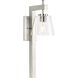 Saffert 1 Light 10 inch Brushed Nickel Wall Bracket Wall Light, Design Series